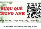 Rượu quê Trung Anh, xã Tế Lợi, đậm đà hương vị quê Thanh